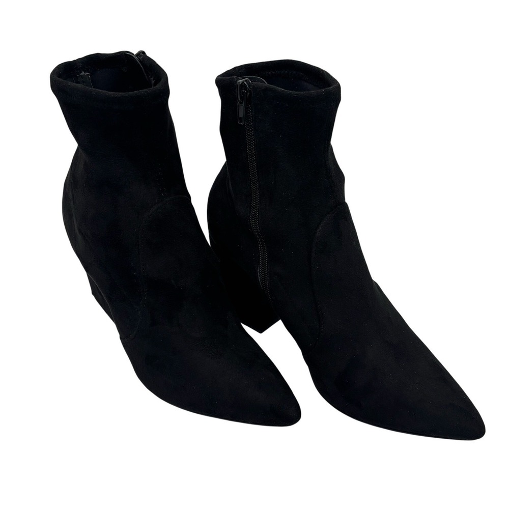 Express Women's Black Pointed Toe Ankle Booties High Heel Size 9
